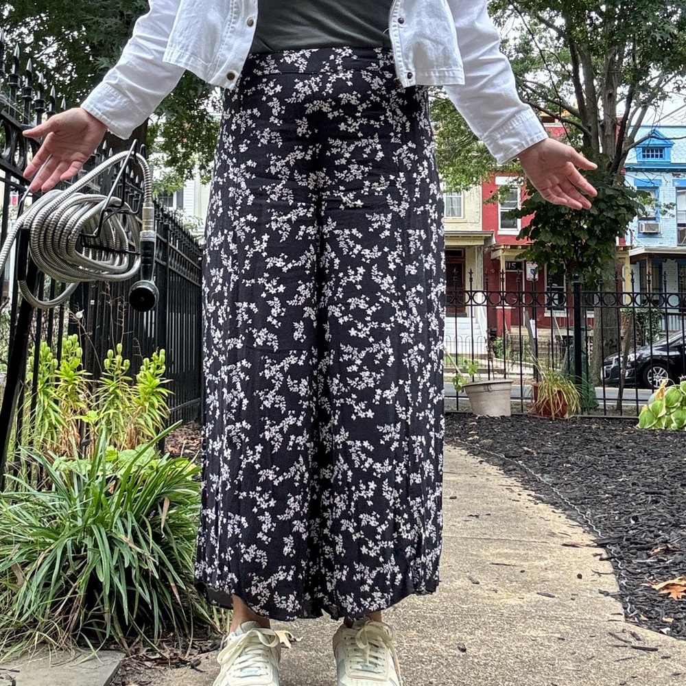 Floral Black and White Palazzo Kachel + Anthropologie